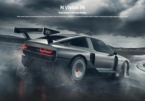 من المتوقع أن تظهر سيارة هيونداي N74 الهيدروجينية الخارقة لأول مرة في عام 2026